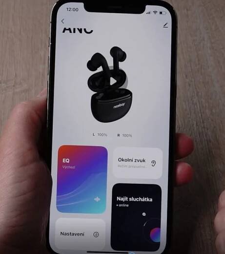 Bezdrátová sluchátka Niceboy HIVE Pins 3 ANC - mobilní aplikace