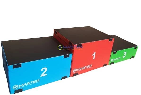Stupně vítězů - set tréninkových plyo boxů MASTER Soft 30, 45 a 60 cm | MASTERSPORT.CZ | Výrobce MASTER