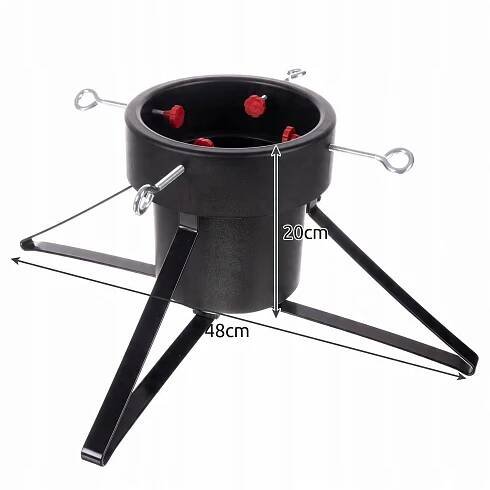 RUHHY Stojan na stromek 48 × 20 cm, černý