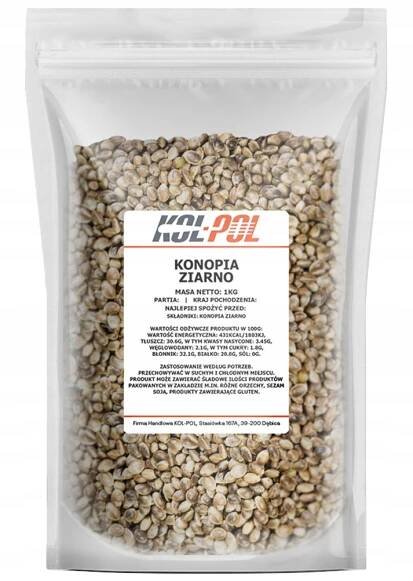 Konopná semínka 1kg Konopné semínko neloupané | Kol-Pol