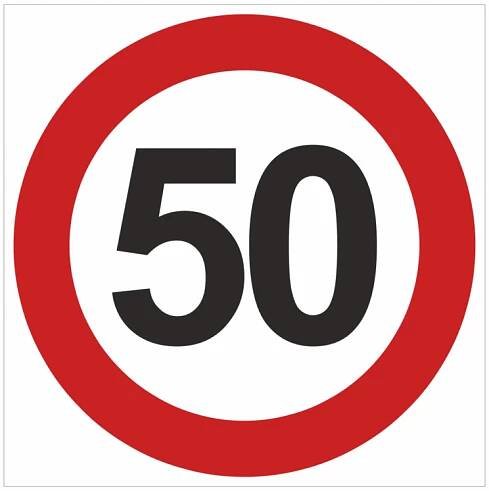 Dopravní značky plastové: Maximální povolená rychlost 50 km/h