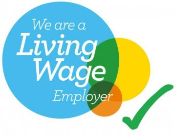 Living Wage Employer logo with tick