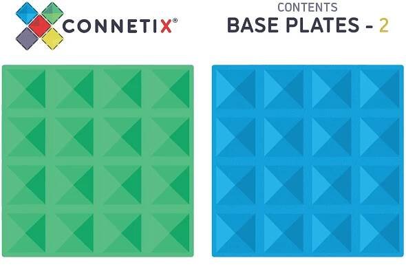 Connetix Tiles - Základny Blue and Green 2 kusy