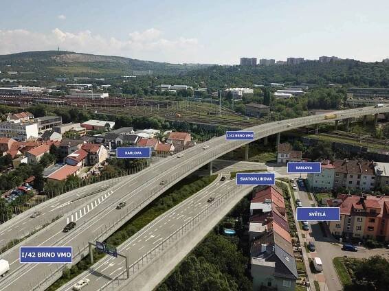 Budoucí podoba Velkého městského okruhu Rokytova v Brně.