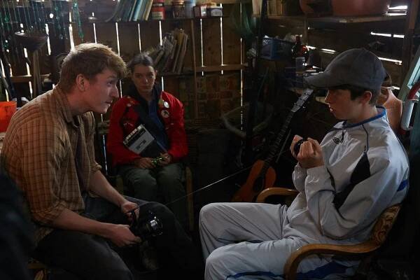 Tom Varey, Esme Creed-Miles and Angus Imrie in POND LIFE