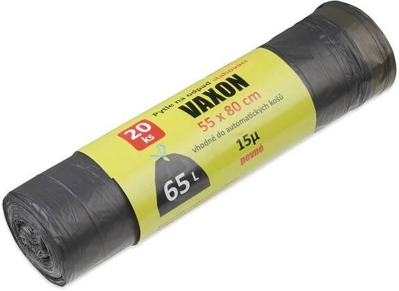 Pytle na odpad 65 l Vaxon, 20ks, 15μm, stahovací, pevné 25 Kč