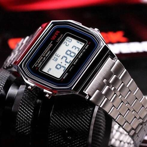 Luxusní náramkové hodinky F91W Vodotěsné Retro Digitální Nerezová Sportovní Sportovní Vojenské Hodinky Muži Ženy Elektronické náramkové hodinky Hodiny