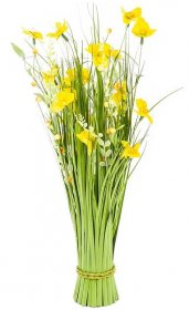 Kde koupit Vazba umělých lučních květin 70 cm, žlutá