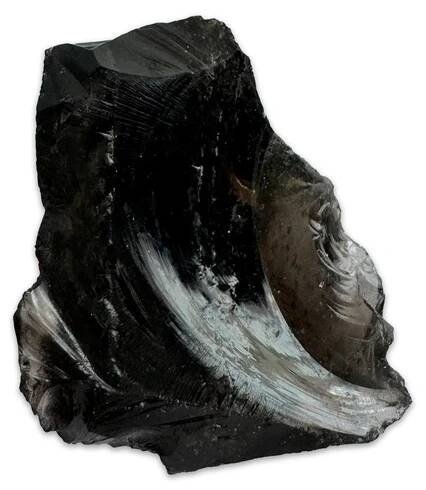 Obsidián Přírodní vulkanický kámen Bryłka Minerál pro kolekci 2-4 cm
