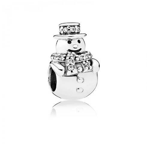 Pandora Charm-Snowman-Clear CZ Outlet