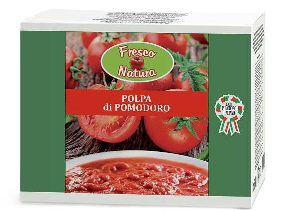 Rajčata drcená loupaná (Polpa di pomodoro) 2x5kg Fresco Natura