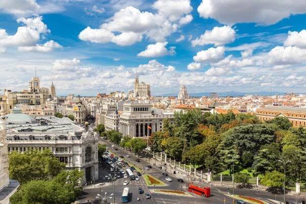 Plaza de cibeles v Madridu — Stock obrázek