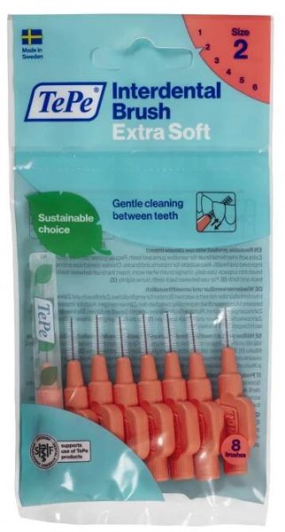 Tepe Mezizubní kartáčky EXTRA SOFT světle červené 0,5 mm sáček 8 ks
