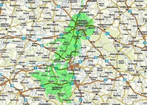 Hradec Králové mux A mapa malá