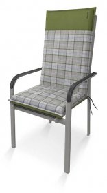 Polstr a sedák na zahradní křeslo a židli s impregnací | Doppler Casa 4403K vysoký bez zipu 