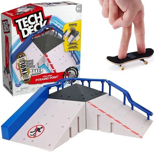 TECH DECK RAMPA PYRAMID POINT + SKATEBOARD BAKER FINGERBOARD