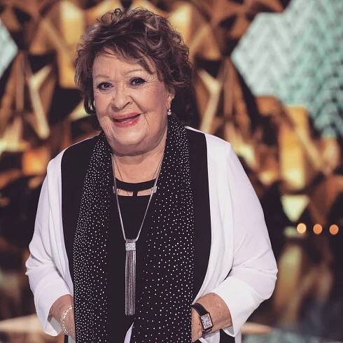 Jiřina Bohdalová při natáčení show Zlatá maska
