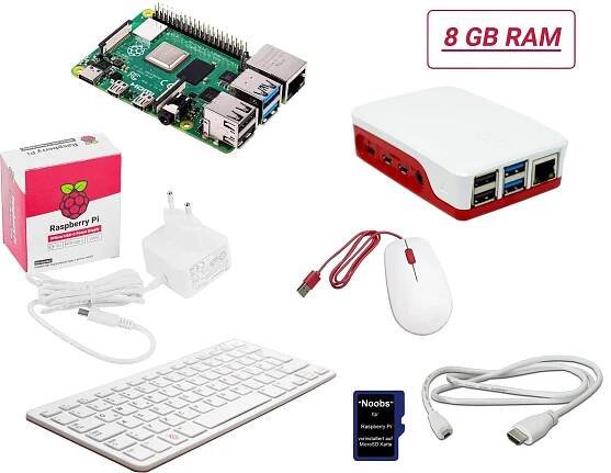 Raspberry Pi® Desktop Kit Raspberry Pi® 5 B+ 16 GB 4 x 2.4 GHz vč. klávesnice, vč. myši, vč. Noobs OS, vč. napájecího zd