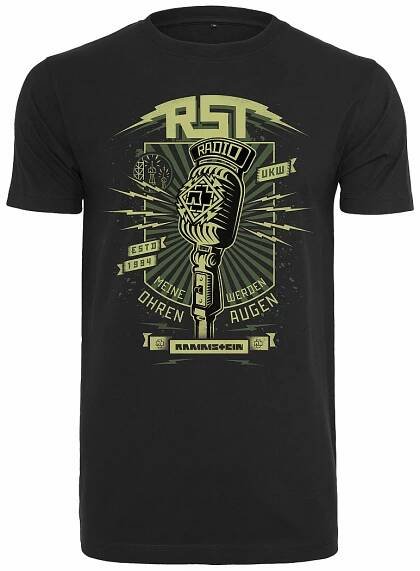 Rammstein tričko, Radio Black, pánské | Musicwear - Trička, mikiny