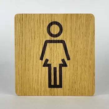 Wook Piktogram dřevěný provedení: WC ženy