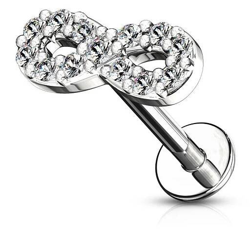 LB1083-1208-GDC Piercing do brady - ležatá osmička 1,2 x 8 mm