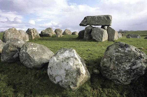 Close up of passage tomb