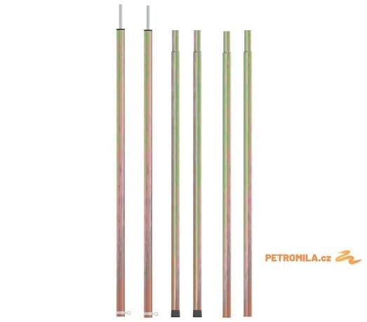 Teleskopické stanové tyče 170–255 cm 2 ks pozinkovaná ocel