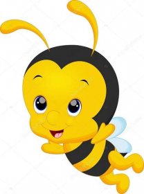 Stáhnout - Vektorové ilustrace roztomilé malé včelí Cartoon — Ilustrace