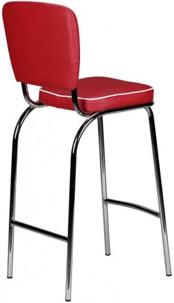 BAROVÁ ŽIDLE, červená - bílá/barvy stříbra, Moderní, kov/plast (40/110/38cm) - MID.YOU