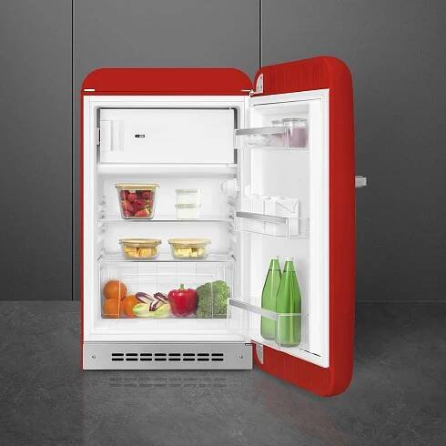 Smeg Chladnička s mrazícím boxem červená FAB10RRD5 - Elettromec 