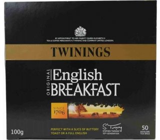 Twinings English Breakfast Tee černý čaj 50 sáčků, 100 g - originál z Německa