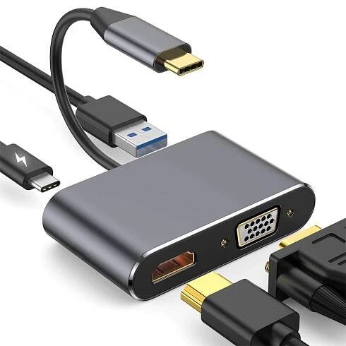 Adaptér USB-C na HDMI / VGA / USB 3.0 / USB-C