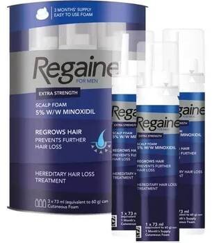 Regaine pěna - Minoxidil 5% pro muže (výhodné balení) - 3 ks (na 3 měsíce)