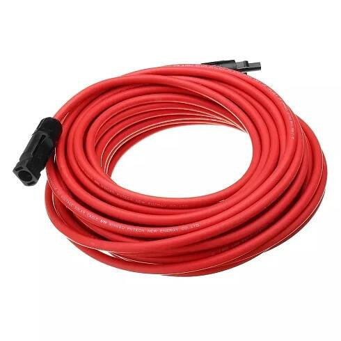 Prodlužovací kabel, průřez 4 mm2, červený