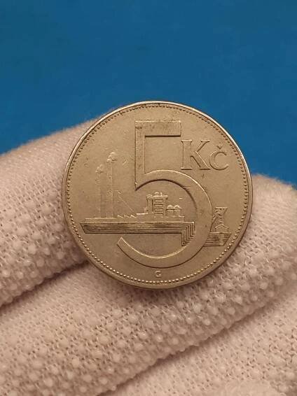 Stříbrná 5 Kč Pětikoruna - 1938 - Numismatika
