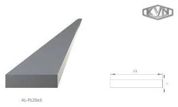 KVN Pásovina 20x5mm, materiál EN AW-6060 T66, přírodní hliník bez povrchové úpravy, délka=6000mm