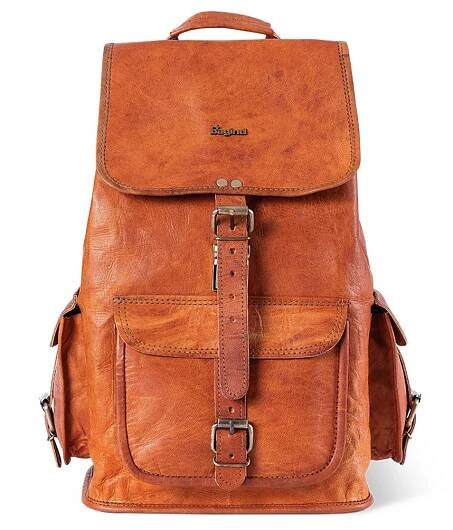 Batoh kožený unisex Bagind Headley - hnědý
