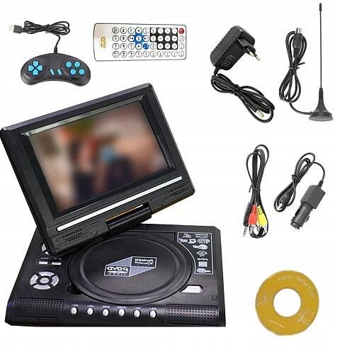 PŘENOSNÝ DVD PŘEHRÁVAČ 7.8 PALCŮ USB 16:9 270° EU