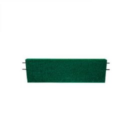 Zelený gumový rovný nájezd pro gumovou dlažbu - délka 75 cm, šířka 30 cm, výška 5 cm
