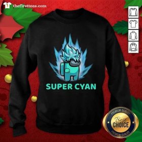 Imposter Among Us Super Cyan Sweatshirt - Design by Thefirsttees.com