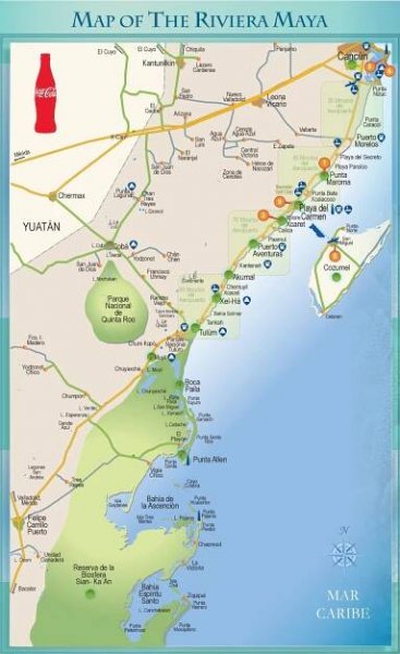 Riviera Maya Map