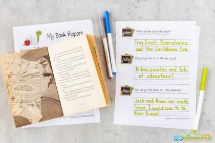 book report pdf for elementary age students
