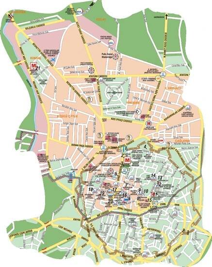 Northern Cyprus map, road map of North Cyprus, tourist city maps