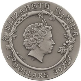 Stříbrná mince Niue «Jáson a Médeia», 2022 ryzí stříbro 62,2 g. (0.999 proof)