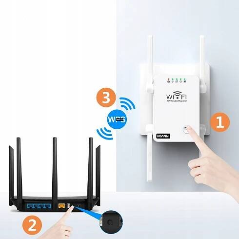 Zesilovač signálu WI-FI, repeater, vysoký výkon 300mb/s - 4 antény