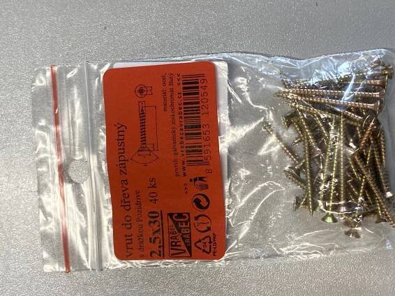 Bal. vrut PZ 2,5x30 40ks ZIP 4