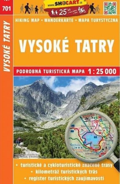 Turistická mapa: Vysoké Tatry 1:25 000 - SHOCart (2024) od 128 Kč