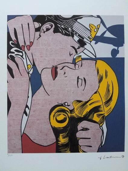 Roy Lichtenstein - Polibek - certifikát, signováno - Výtvarné umění