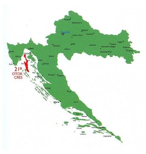 mapa Otok Cres 1:25 t. - 1:75 t. | knihynahory.cz