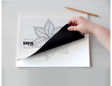 Kopírovací papír pro přenos motivů na kov, porcelán a sklo A4 grafit